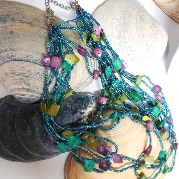 Genuine ALL Shell Handmade layered necklace - Picture 2 of 5